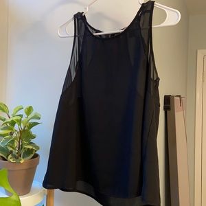 Sheer black tank top